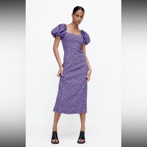 Zara Polka Dot Midi Dress